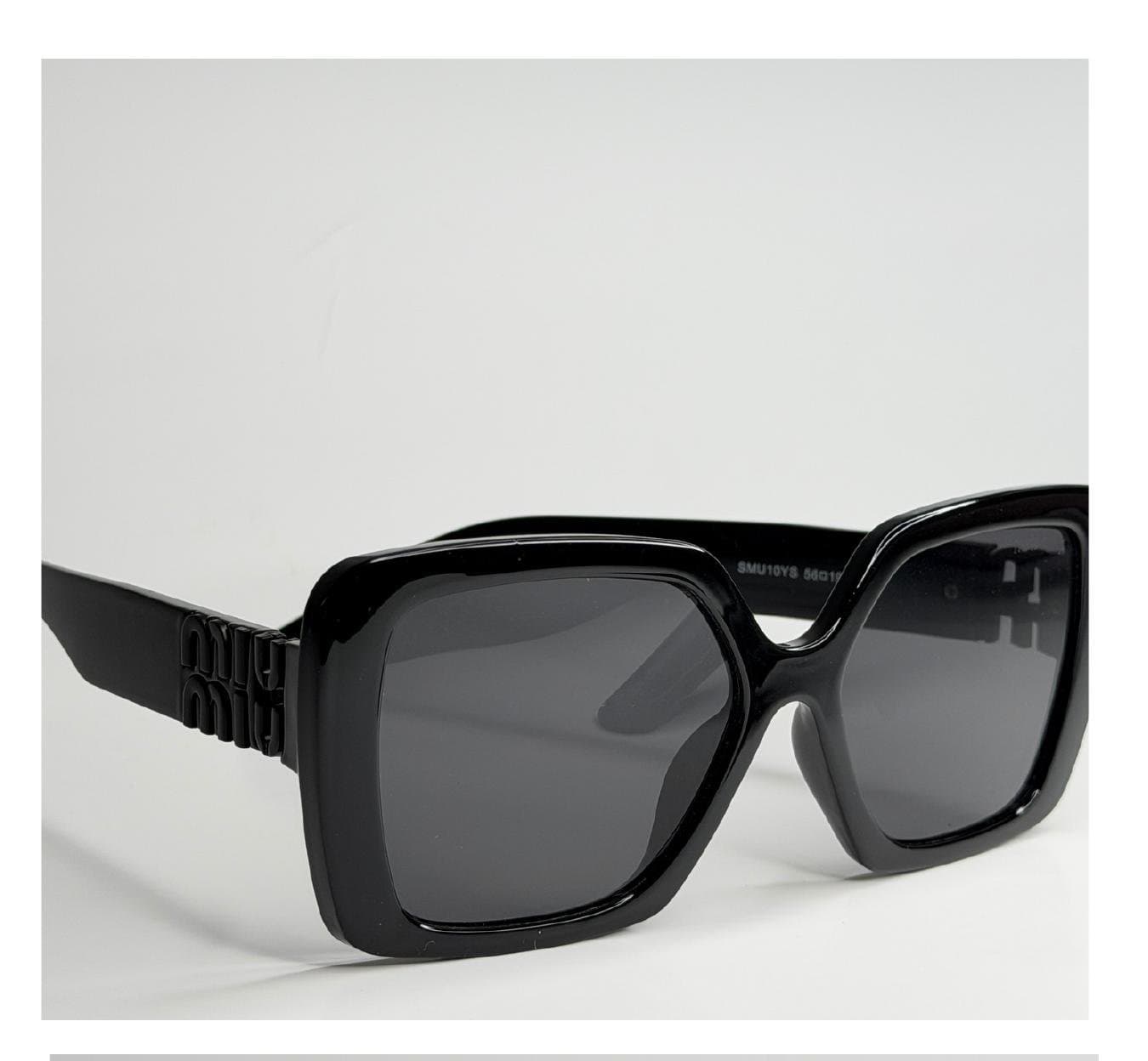 Shield Retangular, Preto, Lente Cinza